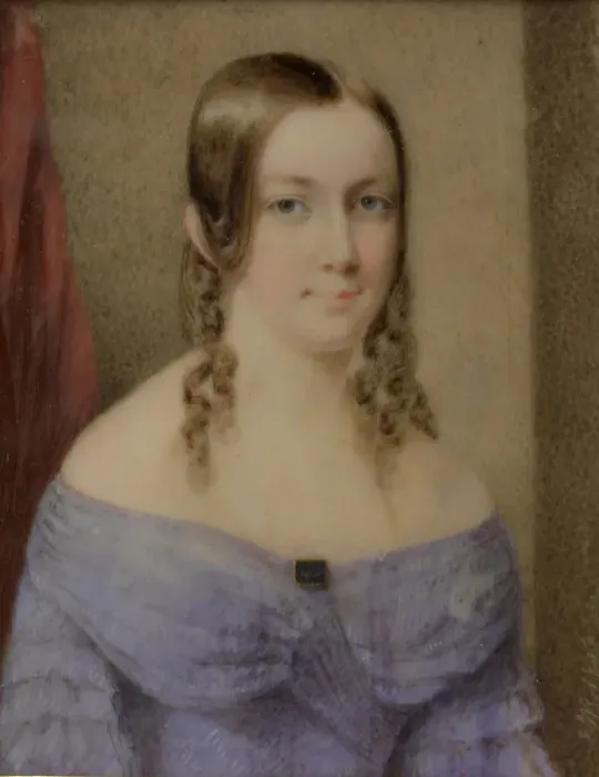 Framed Print : Portrait of a Lady, 1842. Creator: Edward Dalton Marchant Framed Print : Portrait of a Lady, 1842. Creator: Edward Dalton Marchant