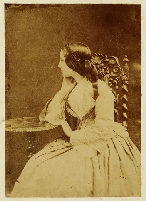 Framed Print : Portrait of a Lady, about 1850-1855. Creators: Achille Deveria, Theodule Deveria Framed Print : Portrait of a Lady, about 1850-1855. Creators: Achille Deveria, Theodule Deveria
