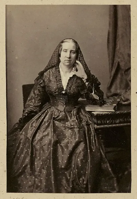 Framed Print : Portrait of a Lady, 1863. Creators: Achille Deveria, Theodule Deveria Framed Print : Portrait of a Lady, 1863. Creators: Achille Deveria, Theodule Deveria