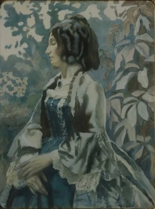 Framed Print : Portrait of a Lady, 1902. Artist: Borisov-Musatov, Viktor Elpidiforovich (1870-1905) Framed Print : Portrait of a Lady, 1902. Artist: Borisov-Musatov, Viktor Elpidiforovich (1870-1905)