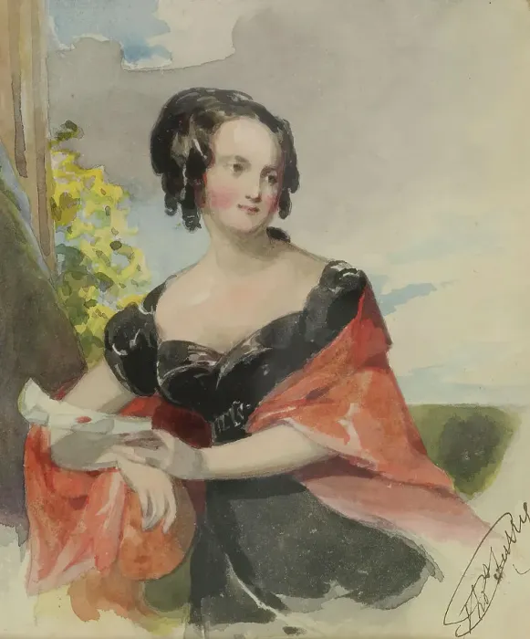 Framed Print : Portrait of a Lady, c1830. Creator: Thomas Sully Framed Print : Portrait of a Lady, c1830. Creator: Thomas Sully