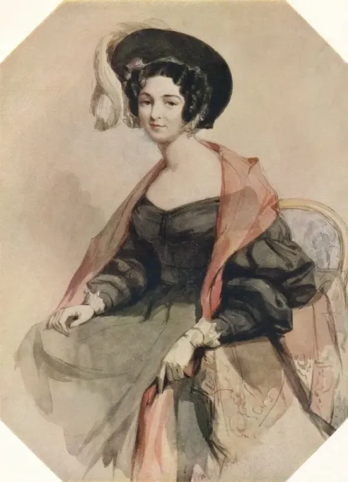 Framed Print : Portrait of a Lady, c1855. Artist: John Absolon Framed Print : Portrait of a Lady, c1855. Artist: John Absolon