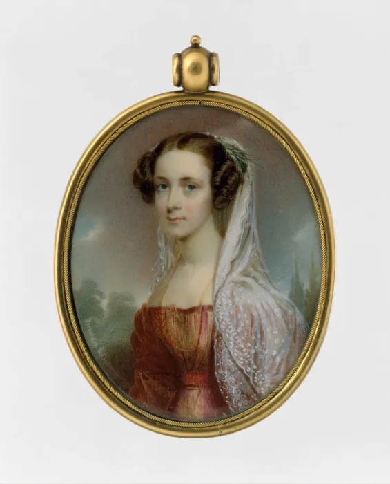 Framed Print : Portrait of a Lady, ca. 1827. Creators: Henry Inman, Thomas Seir Cummings Framed Print : Portrait of a Lady, ca. 1827. Creators: Henry Inman, Thomas Seir Cummings
