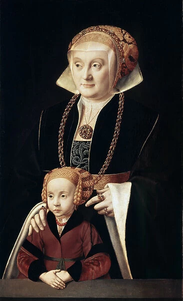 Portrait of a Lady with Daughter, c1530s-c1540s. Artist: Bartholomaeus Bruyn the Elder