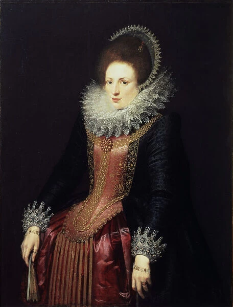 Portrait of a Lady with a Fan, 1610s. Artist: Flemish Master