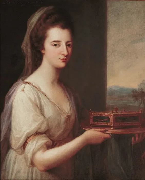 Framed Print : Portrait of Lady Henrietta Williams-Wynn, ca 1769. Creator: Kauffmann, Angelika (1741-1807)