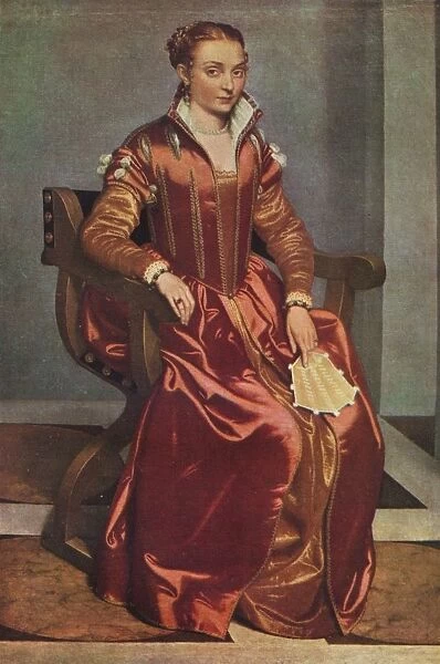 Portrait of a Lady ( La Dama in Rosso ), c1556-60. Artist: Giovanni Battista Moroni