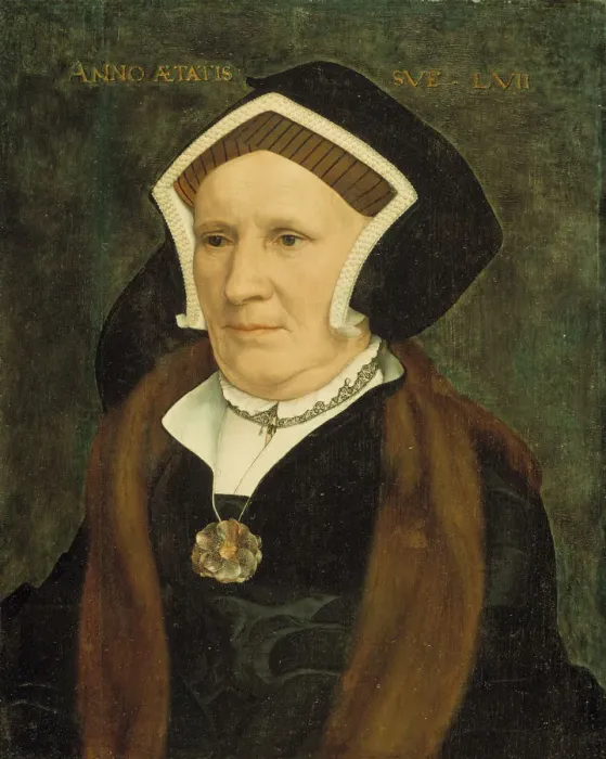 Framed Print : Portrait of Lady Margaret Butts, 1543. Artist: Holbein, Hans, the Younger (1497-1543) Framed Print : Portrait of Lady Margaret Butts, 1543. Artist: Holbein, Hans, the Younger (1497-1543)