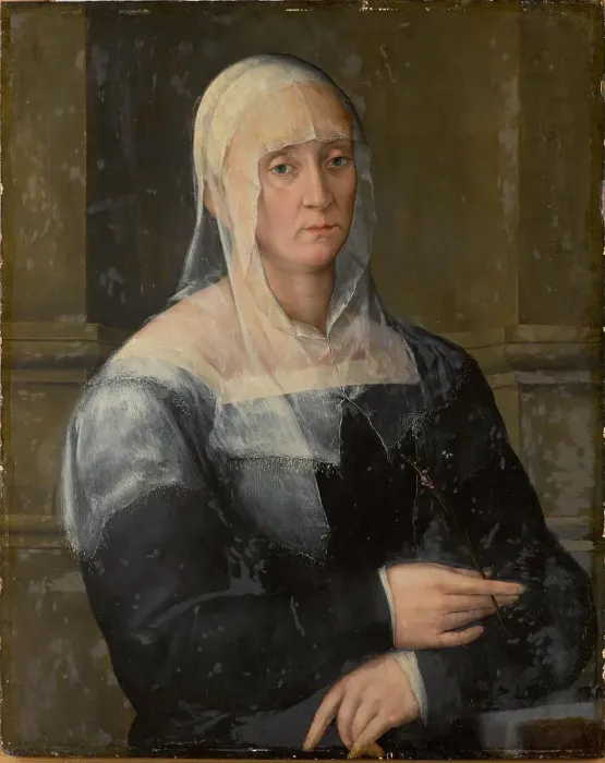Framed Print : Portrait of a lady (Portrait of Vittoria Colonna), Early 1550s. Creator: Foschi, Pier Francesco di Jacopo (1502-1567) Framed Print : Portrait of a lady (Portrait of Vittoria Colonna), Early 1550s. Creator: Foschi, Pier Francesco di Jacopo (1502-1567)