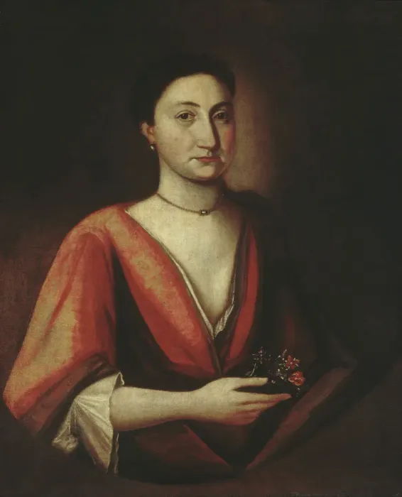 Framed Print : Portrait of a Lady (Possibly Hannah Stillman), 1720-30. Creator: Unknown Framed Print : Portrait of a Lady (Possibly Hannah Stillman), 1720-30. Creator: Unknown