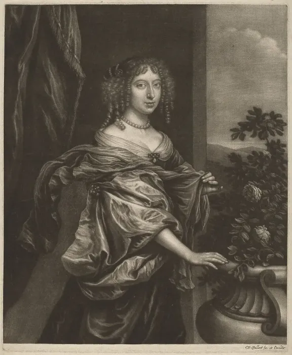 Framed Print : Portrait of a Lady beside a Rose Bush, c. 1655. Creator: Wallerant Vaillant Framed Print : Portrait of a Lady beside a Rose Bush, c. 1655. Creator: Wallerant Vaillant