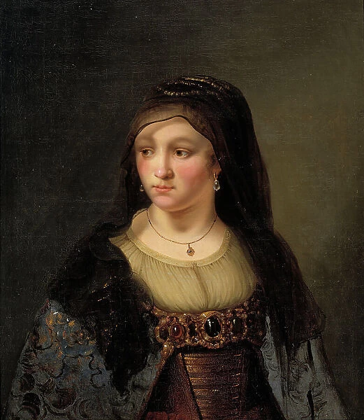 Portrait of a Lady in a Veil, 1643-1674. Creators: Thomas Mathisen, Rembrandt Harmensz van Rijn