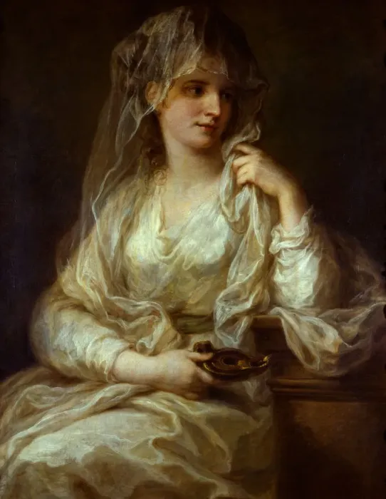 Framed Print : Portrait of a Lady as a Vestal Virgin, 1782. Artist: Kauffmann, Angelika (1741-1807) Framed Print : Portrait of a Lady as a Vestal Virgin, 1782. Artist: Kauffmann, Angelika (1741-1807)