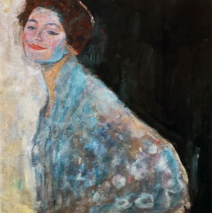 Framed Print : Portrait of a Lady in white (unfinished), 1917. Artist: Klimt, Gustav (1862-1918) Framed Print : Portrait of a Lady in white (unfinished), 1917. Artist: Klimt, Gustav (1862-1918)