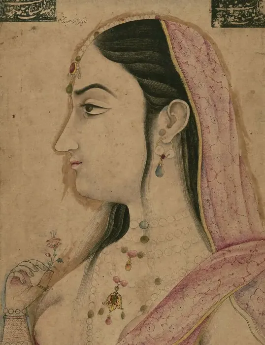 Framed Print : Portrait of Lal Kunwar, 12th century AH / AD 18th century. Creator: Unknown Framed Print : Portrait of Lal Kunwar, 12th century AH / AD 18th century. Creator: Unknown