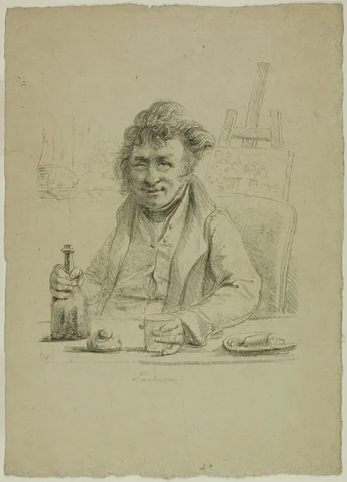 Framed Print : Portrait of Lantara in the Role of Joly, from Le Peintre au Cabaret, 1816. Creator: Vivant Denon Framed Print : Portrait of Lantara in the Role of Joly, from Le Peintre au Cabaret, 1816. Creator: Vivant Denon