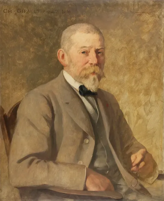 Framed Print : Portrait de l'architecte Charles Louis Girault (1851-1932), 1919. Creator: Francois Schommer Framed Print : Portrait de l'architecte Charles Louis Girault (1851-1932), 1919. Creator: Francois Schommer
