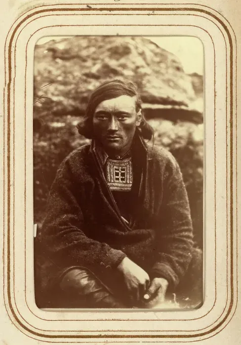 Framed Print : Portrait of Lars Anders Baggi, 25 years old, Jokkmokk, 1868. Creator: Lotten von Duben Framed Print : Portrait of Lars Anders Baggi, 25 years old, Jokkmokk, 1868. Creator: Lotten von Duben
