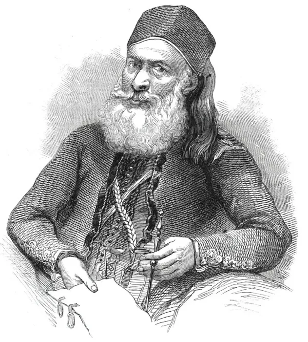 Framed Print : Portrait of the late Pacha of Egypt - from a recent drawing, 1844. Creator: Unknown Framed Print : Portrait of the late Pacha of Egypt - from a recent drawing, 1844. Creator: Unknown