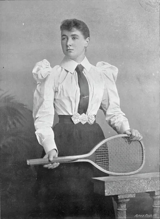 Framed Print : Portrait of the lawn tennis player Miss C Cooper, 1896. Creator: RE Ruddock Framed Print : Portrait of the lawn tennis player Miss C Cooper, 1896. Creator: RE Ruddock