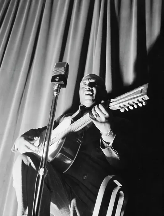 Framed Print : Portrait of Leadbelly, National Press Club, Washington, D.C. 1938. Creator: William Paul Gottlieb Framed Print : Portrait of Leadbelly, National Press Club, Washington, D.C. 1938. Creator: William Paul Gottlieb