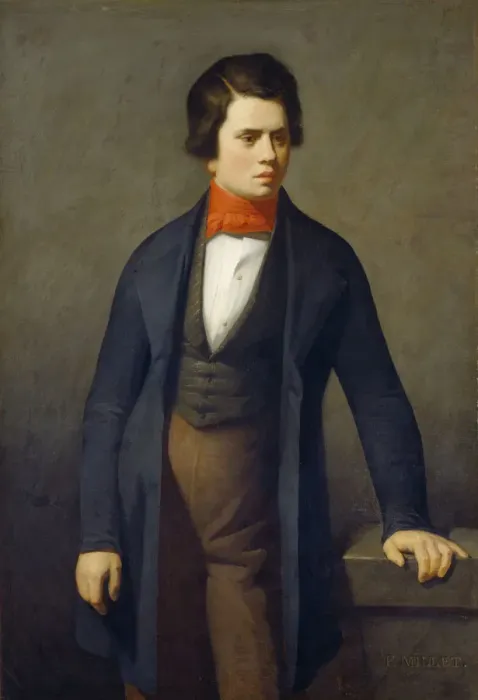 Framed Print : Portrait of Leconte de Lisle (1818-1894). Artist: Millet, Jean-Francois (1814-1875) Framed Print : Portrait of Leconte de Lisle (1818-1894). Artist: Millet, Jean-Francois (1814-1875)