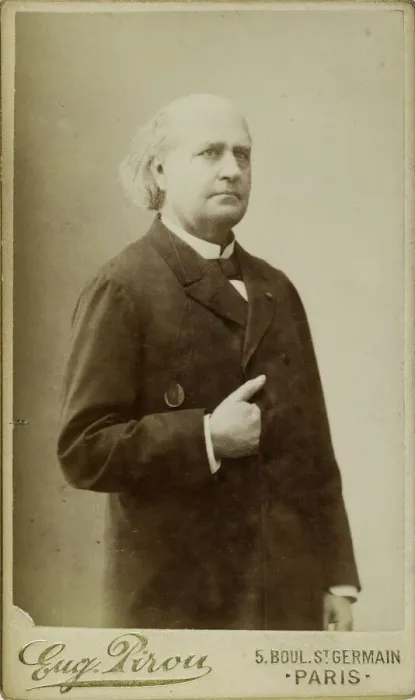 Framed Print : Portrait of Leconte de Lisle (1818-1894), c. 1870. Creator: Pirou Framed Print : Portrait of Leconte de Lisle (1818-1894), c. 1870. Creator: Pirou