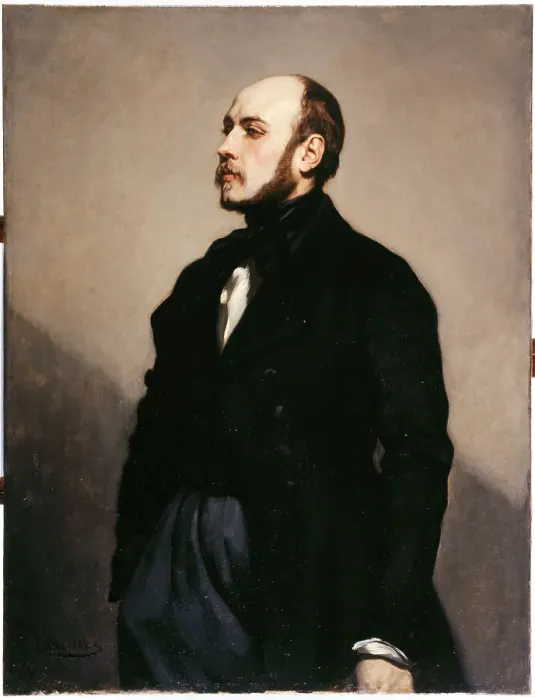 Framed Print : Portrait de Léon Ohnet, c1841. Creator: Thomas Couture Framed Print : Portrait de Léon Ohnet, c1841. Creator: Thomas Couture