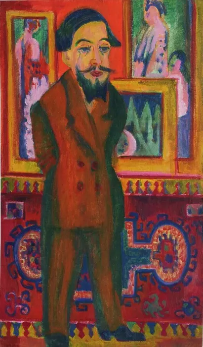Framed Print : Portrait of Leon Schames, 1922-1924. Creator: Kirchner; Ernst Ludwig (1880-1938) Framed Print : Portrait of Leon Schames, 1922-1924. Creator: Kirchner; Ernst Ludwig (1880-1938)