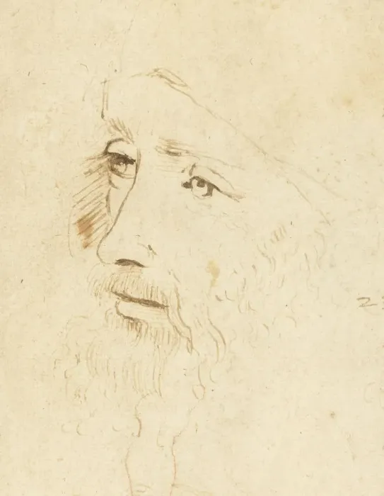Framed Print : Portrait of Leonardo da Vinci, ca 1518. Creator: Leonardo da Vinci, (Circle of) Framed Print : Portrait of Leonardo da Vinci, ca 1518. Creator: Leonardo da Vinci, (Circle of)
