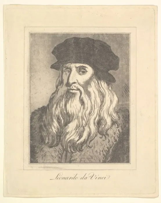 Framed Print : Portrait of Leonardo da Vinci (from Characaturas by Leonardo da Vinci Framed Print : Portrait of Leonardo da Vinci (from Characaturas by Leonardo da Vinci
