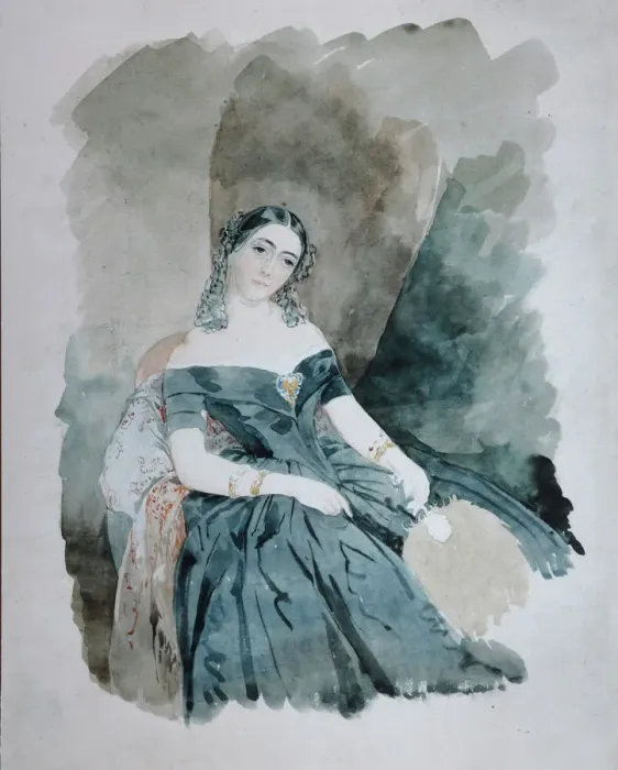 Framed Print : Portrait of Leonilla Ivanovna Baryatinskaya, Princess zu Sayn Wittgenstein (1816-1918), 1846. Artist: Sadovnikov, Vasily Semyonovich (1800-1879) Framed Print : Portrait of Leonilla Ivanovna Baryatinskaya, Princess zu Sayn Wittgenstein (1816-1918), 1846. Artist: Sadovnikov, Vasily Semyonovich (1800-1879)