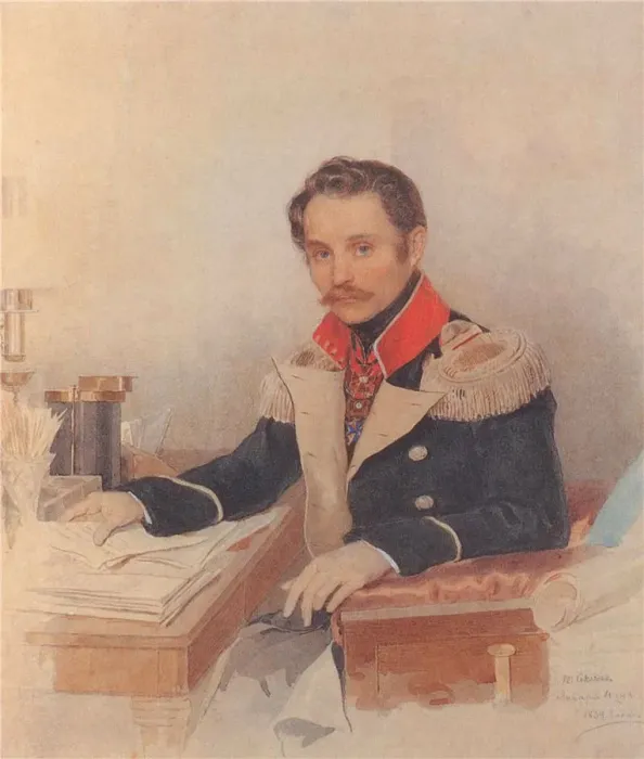 Framed Print : Portrait of Leonty Vasilievich Dubelt (1792-1862), Chief of Staff of the Corps of Gendarmes, 1834. Artist: Sokolov, Pyotr Fyodorovich (1791-1848) Framed Print : Portrait of Leonty Vasilievich Dubelt (1792-1862), Chief of Staff of the Corps of Gendarmes, 1834. Artist: Sokolov, Pyotr Fyodorovich (1791-1848)