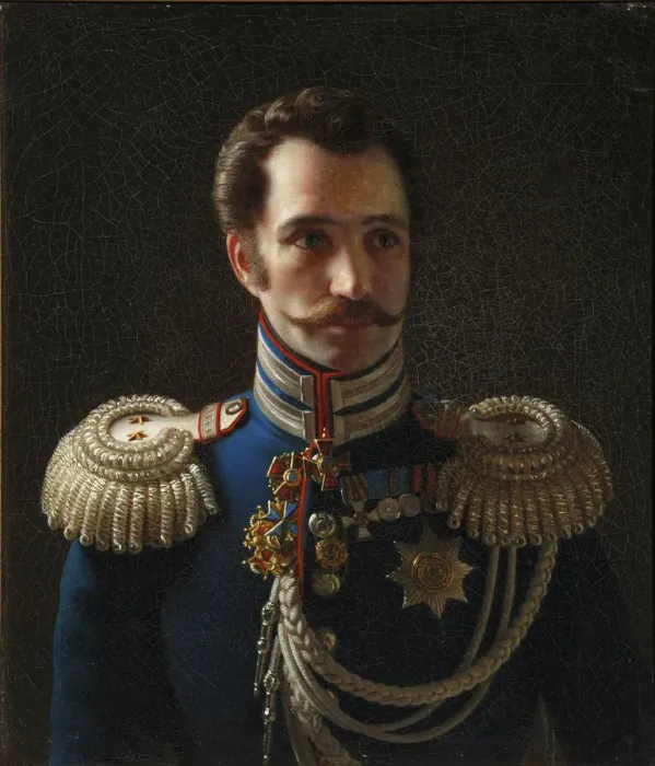 Framed Print : Portrait of Leonty Vasilievich Dubelt (1792-1862), Chief of Staff of the Corps of Gendarmes, c. 1843 Artist: Tyranov, Alexei Vasilyevich (1808-1859) Framed Print : Portrait of Leonty Vasilievich Dubelt (1792-1862), Chief of Staff of the Corps of Gendarmes, c. 1843 Artist: Tyranov, Alexei Vasilyevich (1808-1859)
