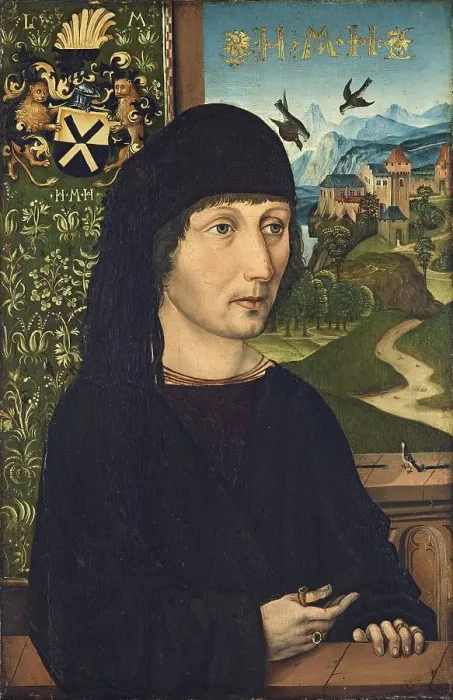 Framed Print : Portrait of Levinus Memminger, 1485. Creator: Michael Wolgemut Framed Print : Portrait of Levinus Memminger, 1485. Creator: Michael Wolgemut
