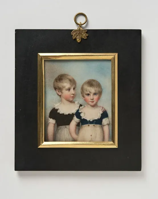 Framed Print : A portrait of Lewis (b. 1796) and Alexander (b. 1797) Beauvais, 1801. Creator: William Wood Framed Print : A portrait of Lewis (b. 1796) and Alexander (b. 1797) Beauvais, 1801. Creator: William Wood