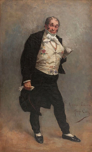 Portrait de Lhéritier (Romain Thomas, dit), acteur (1809-1885) dans le rôle de Cordenbois... 1881. Creator: Georges Jules Auguste Cain