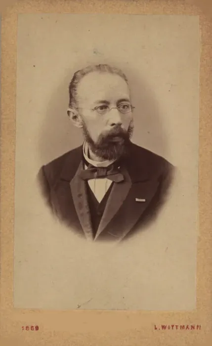 Framed Print : Portrait of the librettist and composer Franz Friedrich Richard Genée (1823-1895), 1869. Creator: Photo studio Leopold Wittmann Framed Print : Portrait of the librettist and composer Franz Friedrich Richard Genée (1823-1895), 1869. Creator: Photo studio Leopold Wittmann