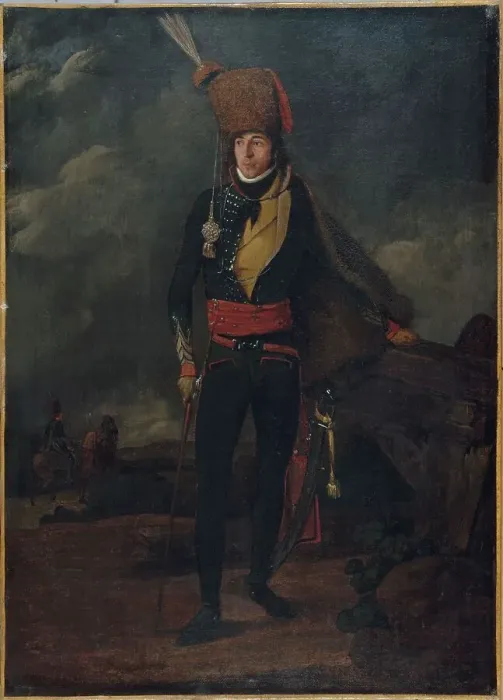 Framed Print : Portrait of a lieutenant of the 8th hussars, between 1793 and 1795. Creator: Unknown Framed Print : Portrait of a lieutenant of the 8th hussars, between 1793 and 1795. Creator: Unknown