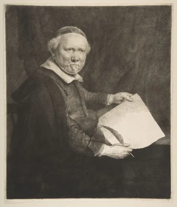Framed Print : Portrait of Lieven Willemsz van Coppenol, Writing Master (the larger plate), 1658 Framed Print : Portrait of Lieven Willemsz van Coppenol, Writing Master (the larger plate), 1658