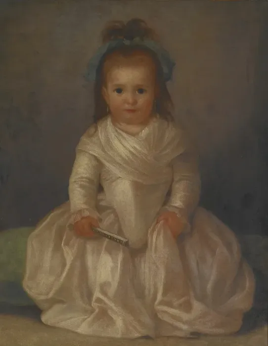 Framed Print : Portrait of a Little Girl, about 1788. Creator: Agustin Esteve y Marques Framed Print : Portrait of a Little Girl, about 1788. Creator: Agustin Esteve y Marques