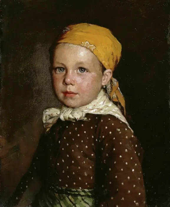 Framed Print : Portrait of a little Girl, 1880. Creator: Jahn Ekenaes
