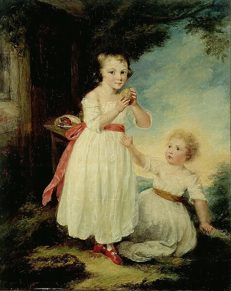 Portrait of two little girls, called the cakes, c1790-1799. Creators: William Artaud, John Hoppner