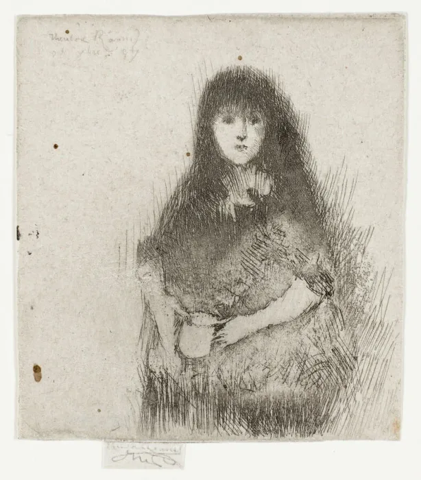 Framed Print : Portrait of a Little Spanish Girl, 1887. Creator: Theodore Roussel Framed Print : Portrait of a Little Spanish Girl, 1887. Creator: Theodore Roussel