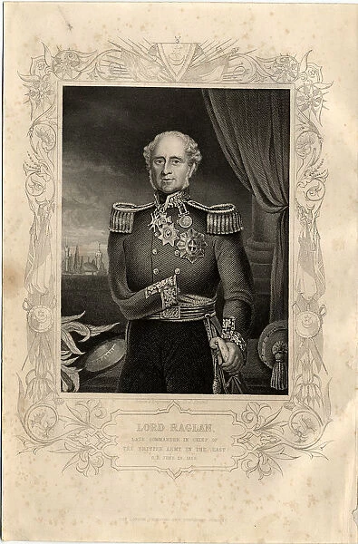 Portrait of Lord Raglan, 1856. Artist: Pound, Daniel J. (1810-1861?)