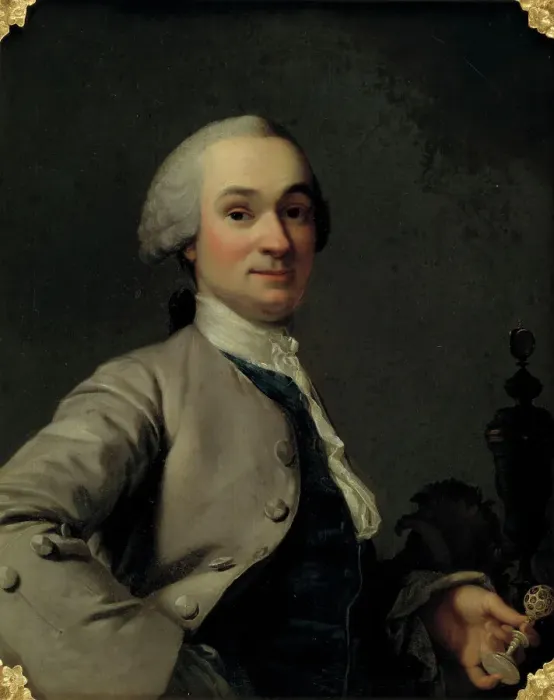 Framed Print : Portrait of Lorenz Spengler, Ivory Turner and Curator of the Royal Danish Kunstkammer, 1756-1757. Creator: Vigilius Erichsen Framed Print : Portrait of Lorenz Spengler, Ivory Turner and Curator of the Royal Danish Kunstkammer, 1756-1757. Creator: Vigilius Erichsen