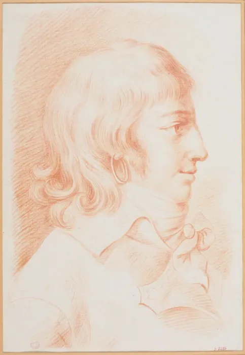 Framed Print : Portrait of Louis Antoine de Saint-Just (1767-1794), ca 1792. Creator: Anonymous