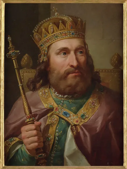 Framed Print : Portrait of Louis I of Hungary (1326-1382), 1768-1771. Creator: Bacciarelli, Marcello (1731-1818) Framed Print : Portrait of Louis I of Hungary (1326-1382), 1768-1771. Creator: Bacciarelli, Marcello (1731-1818)