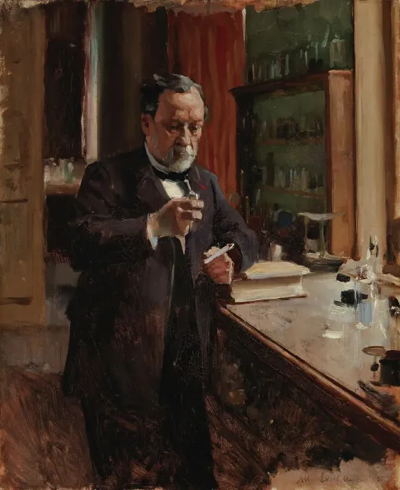 Framed Print : Portrait of Louis Pasteur, study, 1885. Creator: Albert Edelfelt Framed Print : Portrait of Louis Pasteur, study, 1885. Creator: Albert Edelfelt