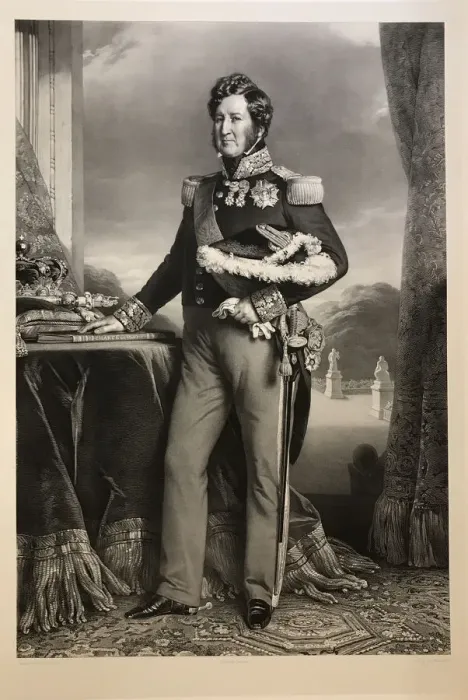 Framed Print : Portrait of Louis Philippe I (1773-1850), King of the French, 1843 Framed Print : Portrait of Louis Philippe I (1773-1850), King of the French, 1843